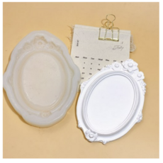 모란꽃장식 210mm 액자 트레이 실리콘몰드