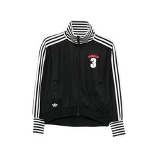아디다스 striped zip knitwear