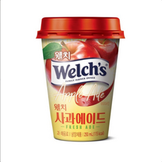 푸르밀 웰치스 사과에이드 250ml 10컵/100%과즙/, 20개