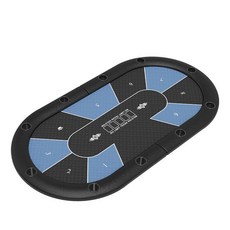 狄奧德州撲剋折疊桌 撲克桌布 橢圓形對折臺麵 德州撲克桌, 1個