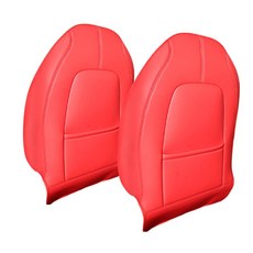 HAIMINGJUN 자동차 2Pcs 뒷좌석 매트 킥 가드 모델 Y 용 보관 가방이있는 더러운 안티 스크래치 방수, 32x28cm, 인조 가죽, 빨간색