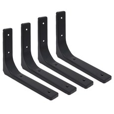 아이베란다 엠보 L형 선반 받침대 브라켓 선반대, 4개, 블랙 200mm