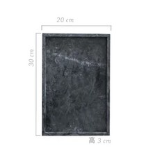 大理石托盤 輕奢質感 桌面置物盤, 黑色大理石30*20