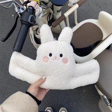台灣發貨 統編 機車防撞頭墊 兒童座椅保護 兒童機車防撞枕 機車防撞墊 機車龍頭防撞 摩託車防撞墊 防撞枕, 座椅款白兔, 1個