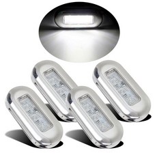 4pcs 해양 보트 트럭 스턴 3 LED 라이트 미등 요트 캐빈 데크 Transom 액세서리 방수 쿠폰 램프 12V K0AF, for White light