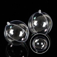 OW 투명 볼 12cm 공 오너먼트 캡슐 2개입 장식데코 플라스틱, 2개