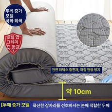 토퍼 라텍스 메모리폼 돌침대 차박 접이식 더블 사계절 기숙사 매트리스, 1cm, 클로버 그레이 10cm