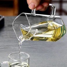 거름망일체형 내열 유리 차포트 겸 숙우 공도배 400ml kyo*256tM