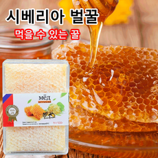 2025년러시아벌집꿀천연 벌집꿀 100% 자연산 벌집꿀, 1개, 500g