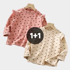 아동 여아 프릴 긴팔 티셔츠 2종세트