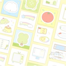 [대시앤도트] 동글동글 데코 모조지 스티커팩, 04 두둥실 구르미, 04 두둥실 구르미, 1개