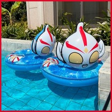 亮片美人魚ins兒童救生圈泳圈黑白條紋成人加厚寶寶游泳圈防側翻, 1個, 超厚雙氣囊【藍白條紋把手款】,薄款50 【小動物用的】沒有打氣筒