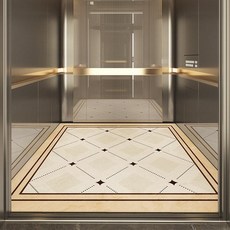 승강기데코타일 바닥 바닥타일 매트 엘리베이터, 140cmx140cm-표준 폴리싱, 1개, 스타리하우스-14957