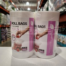 이지엔 롤백 소형 일회용 위생백 비닐 주방비닐 소분비닐 코스트코, 소(S), 1000개입, 2개