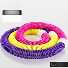 스프링 운동 훌라후프 전신 후프 뱃살관리 가정용 접이식 다이어트 저소음 훌라우프, 1개, 핑크퍼플옐로우, 1g