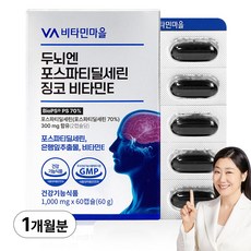 비타민마을 두뇌엔 포스파티딜세린 징코 비타민E, 1박스, 60정