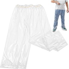 Fampery 남성 여성용 일회용 레인 팬츠 2개 134.6cm 53인치 길이의 비상 방수 신발 부츠 포함 두꺼운 플라스틱 풋 랩 레인팬츠 커버 야외 사이클링 낚시용 23846, Fampery 남성 여성용 일회용 레인 팬츠 2개 13