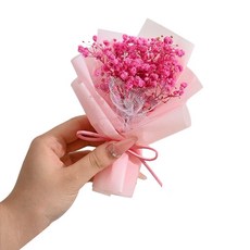 와일드 몬스터 납골당 봉안당 추모 성묘 조화 미니 장식 꽃다발 부착식, 파스텔핑크