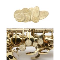 달달플랫폼 색소폰 버튼 운모 피스 시트 악세서리 중음 고음 테너 9개, 펄 베이지