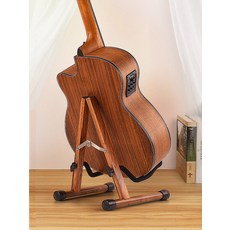 원목 기타 우쿨렐레 스탠드 견고한 바닥 긁힘방지 거치대 클래식 악기 받침대, 1개