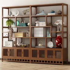 新中式多寶閣博古架 客廳茶葉展示陳列櫃 古董小擺件置物隔斷架, 其它款請聯繫客服