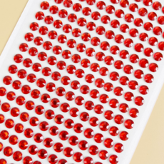 약504알 보석 스티커 비즈 크리스탈 큐빅 장식 만들기재료 6mm, 레드