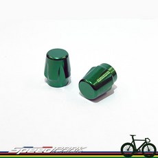 速度公園 輕量特殊造型鋁合金氣嘴蓋 美式氣嘴 綠色 2入 登山車 公路車 氣嘴帽, 1個