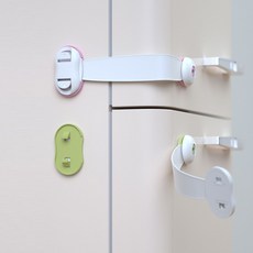 다름 홈세이프 서랍잠금 문열림방지 홀더 / 서랍장 싱크대 여닫이 고정, 색상랜덤발송