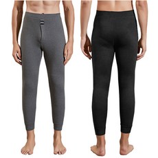 남자 양모 기모 내복 발열 타이즈 겨울, 블랙