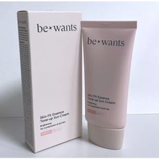 [bewants] 비원츠 스킨핏 에센스 톤업 선크림 SPF50+ 지속력 저자극 미백 UV차단크림, 2개, 50ml