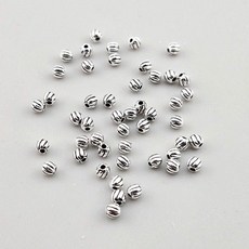 비즈톡 [SVP-91-08]순은펜던트 실버925 은볼 엔틱나선볼 2.8mm (내경 1mm) 실버볼