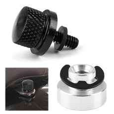 할리 데이비슨 투어링 스포츠스터 소프테일 다이나 1996-2024와 호환되는 블랙 알루미늄 시트 볼트 나사 너트 마운트 키트 할리 투어링 나사용 스테인리스 스틸 시트 볼트 후면, 할리 데이비슨 투어링 스포츠스터 소프테일 다이나 199