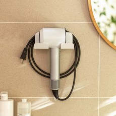 피키픽스 드라이기 거치대 무타공 접착식, 화이트, 1개