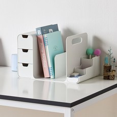 아로망 수납 책꽂이 데스크 오거나이저, PINK, 1개
