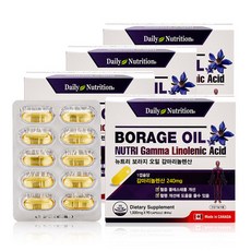 4박스 뉴트리 보라지유 감마리놀렌산 보라지오일 달맞이꽃종자유, 90정