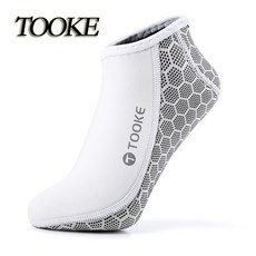 투케 3mm 핀삭스 오리발 슈즈 다이빙 수영 양말 네오프렌 프리다이빙 스쿠버다이빙 서핑, L(260~270), 화이트