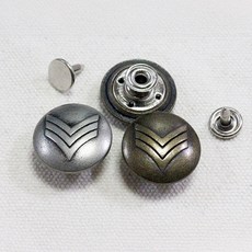 [단추똥꼬] 청바지단추 청자켓 흔들이 단추 5세트 20mm, 1개, (15번)캐 상사 엔틱실버 5세트