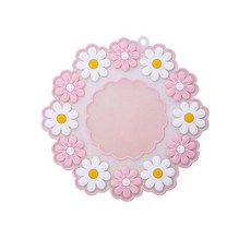 JCD 벚꽃 실리콘 절연 미끄럼 받침 식탁 SCALD ANTI 방지 매트, M, Pink