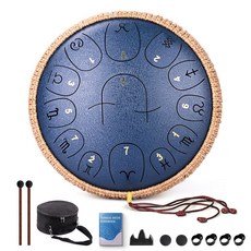 Steel Tongue Drum 12 Mallets Pan 432hz Children Inches Bag Carry with for Hand Major Book Notes Hand, Navyblue, 12INCH, 1개