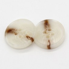 HENGC 15MM 20MM 수지 패턴 버튼 봉제 빈티지 라운드 코트 정장 블랙 블 경적, [00] 15mm 30pcs, White
