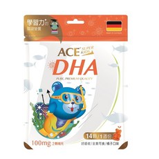 ACE 機能Q軟糖 牙博士棒棒糖 DHA 維他命D 益生菌 兒童軟糖 營養補充, 1個, DHA軟糖, 1份
