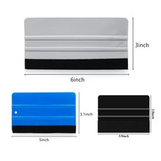 스퀴지 비닐 도구 스크래퍼 포함 벽지 6IN 5IN 애플리케이터 데칼 자동차 엣지 펠트 키트 4IN 스패출러 랩핑 8IN, 3 colors