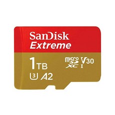 SanDisk Extreme 1TB A2 V30 UHS-I U3 microSD GoPro 專用 記憶卡, 1個