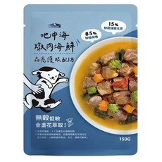 倍力 BLUE BAY 狗鮮食餐包, 1個, 地中海燉肉海鮮 150g