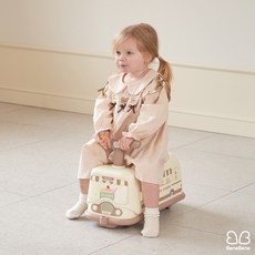 베네베네 아이스크림 버스 롤링카 실내 무소음 유아 아기 붕붕카, 아이보리, 1개