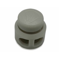 傘繩專用雙孔彈簧扣 高優質可調整萬用繩扣 Cord Lock & Cord stopper, 灰色, 1個