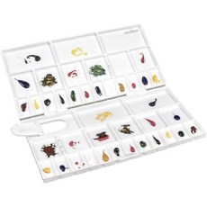 ZAHEPA 타원형 페인트 트레이 플라스틱 팔레트 12가지 비교 및 엄지 구멍이 있는 페인팅 DIY 공예를 위한 미술 용품 오일 수채화 아크릴 - 학교 전문가에게 이상적입니다, Rectangle - 41