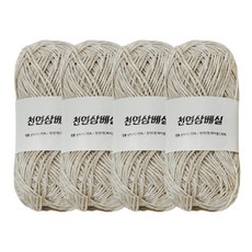 바토니팅 국산 천연 삼베실 50g x 4P 친환경 제로웨이스트 수세미실 행주 뜨개실, 03번 4P, 1개