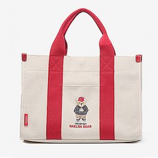 RaelraBear 韓國. 進口包 Kate 帆布包/肩揹包/托特包/斜揹包, IVORY(+RED)