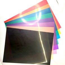 A4 반투명 투명 반투명 컬러 PVC 셀로판지 셀로판 필름지 필름 용지 시트지 0.3MM, E 블루
